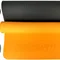 Килимок для йоги та фітнесу EasyFit TPE+TC 6мм двошаровий помаранчевий-чорний