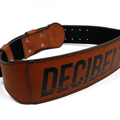 Пояс атлетичний EasyFit DeciBelt (шкіра) коричневий 3XL
