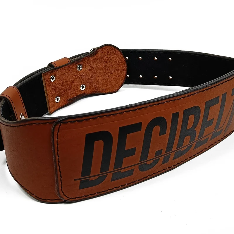 Пояс атлетичний EasyFit DeciBelt (шкіра) коричневий 3XL