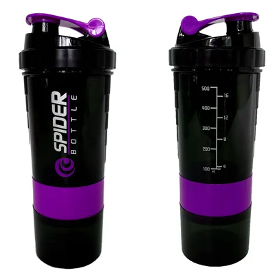 Шейкер спортивний EasyFit Spider 0,5 л Чорно-фіолетовий