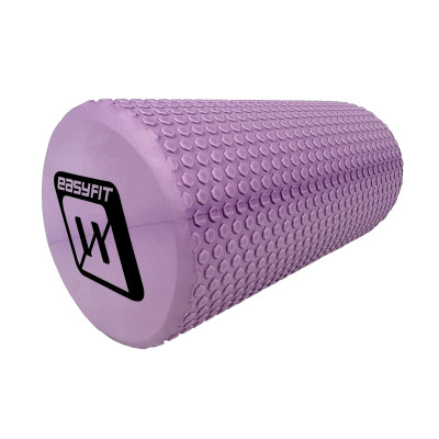 Масажний ролик EasyFit Foam Roller 30 см Бузковий