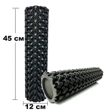 Масажний ролик EasyFit Plexus 45 см Чорний