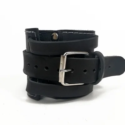 Манжета EasyFit F8 чорна для тяги на тренажері (шкіра)