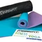Килимок для йоги та фітнеса EasyFit TPE+TC 6мм двошаровий + Чохол м'ятний з фіолетовим