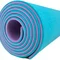 Килимок для йоги та фітнеса EasyFit TPE+TC 6мм двошаровий + Чохол м'ятний з фіолетовим
