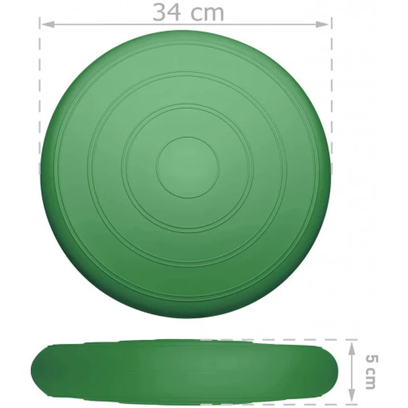 Балансувальна масажна подушка гладка EasyFit Balance Cushion Темно-зелений