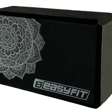 Блок для йоги EasyFit EVA з малюнком чорний