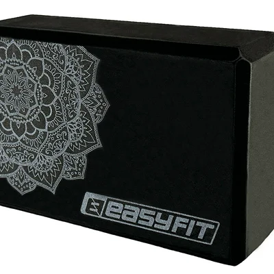 Блок для йоги EasyFit EVA з малюнком чорний
