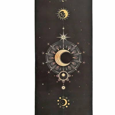 Килимок для йоги EasyFit BlackMoon (замша-каучук) чорний
