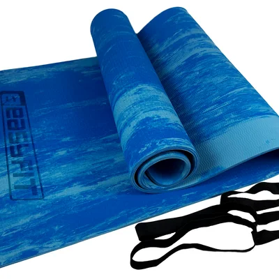 Килимок для йоги та фітнеса EasyFit s-EVA Mat 8 мм Синій