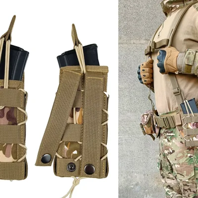 Підсумок під магазин АК/РПК одинарний відкритий Multicam Arid степовий (MOLLE, підсумок на розгрузку, жилет, РПС)