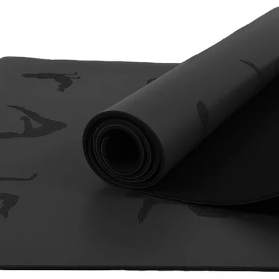 Килимок для йоги професійний EasyFit каучук 5 мм Чорний