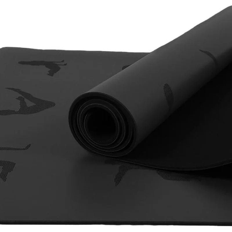 Килимок для йоги професійний EasyFit каучук 5 мм Чорний