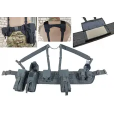 Розвантажувальний пояс тактичний (РПС) з комплектом підсумків (5 шт) Palianytsia Advanced чорний