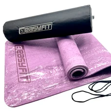 Килимок для йоги та фітнеса EasyFit PER Premium Mat 8 мм + Чохол фіолетовий