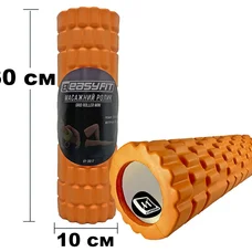 Масажний ролер EasyFit Grid Roller Mini 30 см помаранчевий