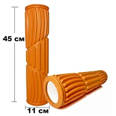 Масажний ролик EasyFit Dozer 45 см Помаранчевий
