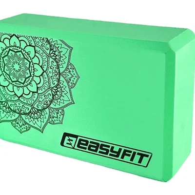 Блок для йоги EasyFit EVA з малюнком м'ятний