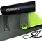 Килимок для йоги та фітнеса EasyFit TPE+TC 6мм двошаровий + Чохол чорний з зеленим