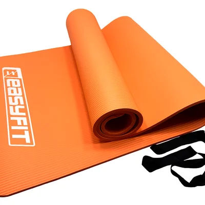 Килимок для фітнесу та йоги EasyFit NBR 10 мм Помаранчевий