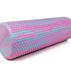 Масажний ролер EasyFit Foam Roller 45 см двоколірний Рожевий-м'ятний