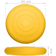 Балансувальна масажна подушка гладка EasyFit Balance Cushion Жовтий
