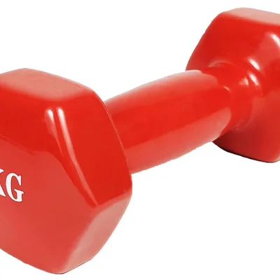 Гантель для фітнесу 2.0 кг EasyFit із вініловим покриттям червона