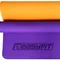 Килимок для йоги та фітнесу EasyFit TPE+TC 6мм двошаровий фіолетовий-помаранчевий