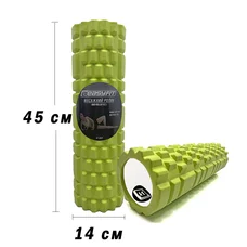 Масажний ролик EasyFit Grid Roller 45 см v.2.1 Салатовий