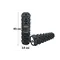 Масажний ролик EasyFit Grid Roller Extreme 45 см Чорний