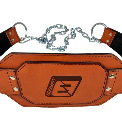 Пояс для обтяжень EasyFit (шкіра) до 250 кг коричневий