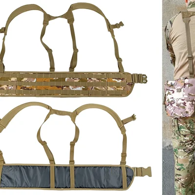 Тактичний пояс розвантажувальний РПС з кріпленнім MOLLE та плечовими лямками Multicam Arid степовий без підсумків