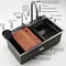 Кухонная мойка SMART & ART R003 7545BL PVD черная Кухонная мойка SMART & ART R003 7545BL PVD черная