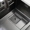Кухонна мийка SMART & ART HYG 7545BL PVD чорна "Водоспад"