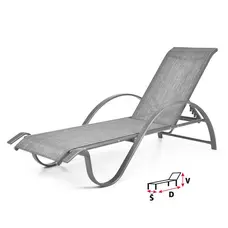 Шезлонг алюмінієвий HECHT SOFIA LOUNGER