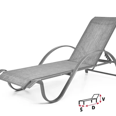 Шезлонг алюмінієвий HECHT SOFIA LOUNGER