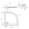 Піддон для душової кабіни Cersanit ТАКО 90х4 см напівкруглий