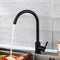 Смеситель для кухни, мойки Solone EZA4-D090YB с высоким изливом, однорычажный, кран для кухни , черный