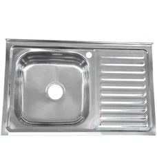 Мойка накладная PLATINUM 8050 800.500 (0,4/120 L полировка)