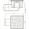 АНІ-ПЛАСТ Трап горизонтальний з випуском 50 мм, з нержавіючої решіткою 10х10 см (ТА5102)