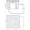 АНИ-ПЛАСТ Трап горизонтальный с выпуском 110 мм, с пластиковой решеткой 15х15 см (ТА1110)