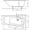 Ванна акриловая KOLO Split 150x80 левая, центр.слив, с ножками SN0 (XWA1651000)