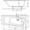 Ванна акриловая KOLO Split 150x80 левая, центр.слив, с ножками SN0 (XWA1651000)