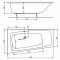 Ванна акриловая KOLO Split 170x90 левая, центр.слив, с ножками SN0 (XWA1671000)