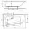 Ванна акриловая KOLO Split 170x90 левая, центр.слив, с ножками SN0 (XWA1671000)