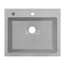 Мийка для кухні ARGO Cubo 590х495х200 old stone, з отвором для змішувача