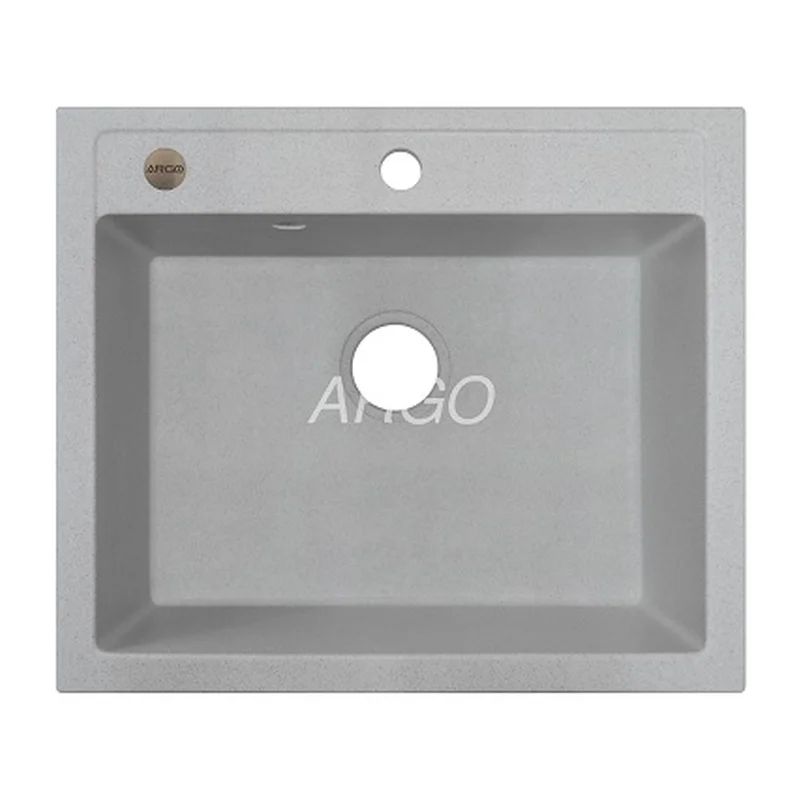 Мийка для кухні ARGO Cubo 590х495х200 old stone, з отвором для змішувача
