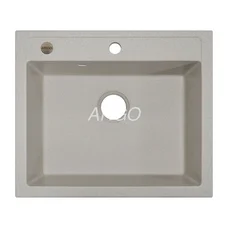 Мийка для кухні ARGO Cubo 590х495х200 авена, з отвором для змішувача