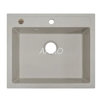 Мойка для кухни ARGO Cubo 590х495х200 авена, с отверстием для смесителя