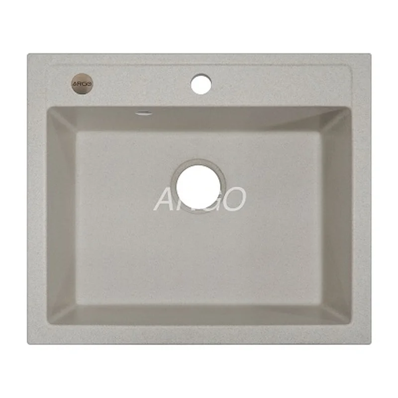 Мийка для кухні ARGO Cubo 590х495х200 авена, з отвором для змішувача